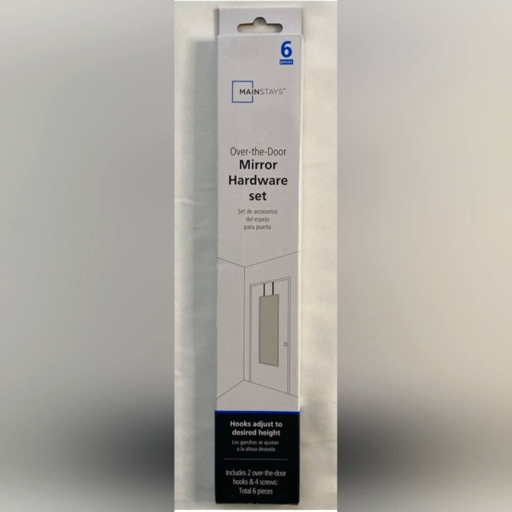 Mainstays Over-the-Door Hooks for a Mirror (DOES NOT INCLUDE MIRROR)